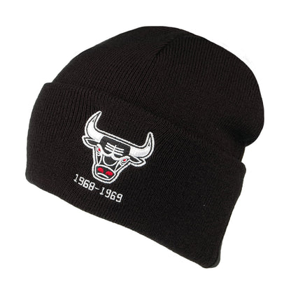 Bonnet NBA Team Logo Cuff Knit Chicago Bulls noir MITCHELL & NESS