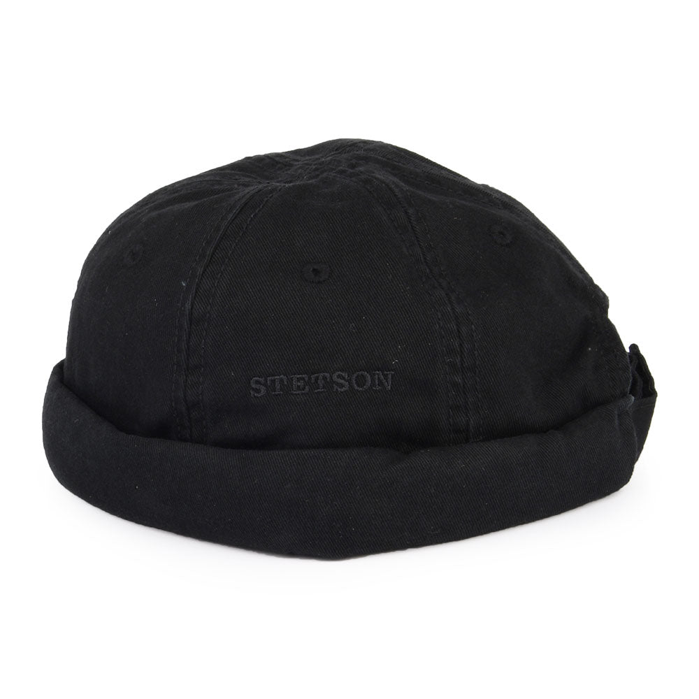 Bonnet Miki Breton en Coton noir STETSON