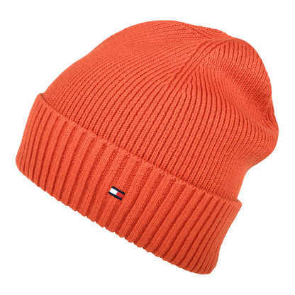 Bonnet en Cotton et Cachemire Pima Essential Flag rouille TOMMY HILFIGER