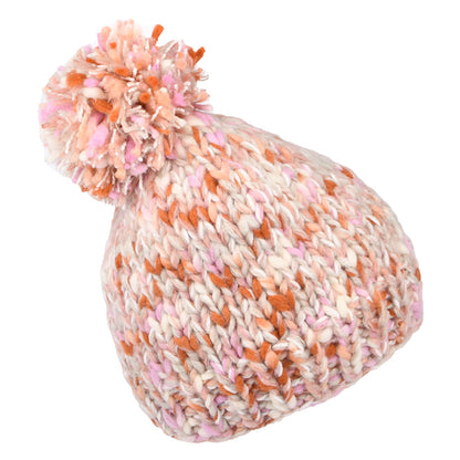 Bonnet à Pompon Maille Teinte Par Sections Muer crème-rose BARTS