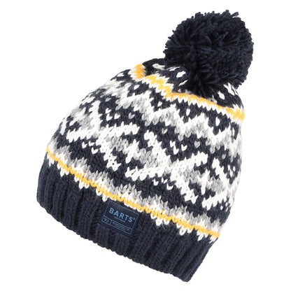 Bonnet à Pompon Fair Isle Pazo bleu marine BARTS
