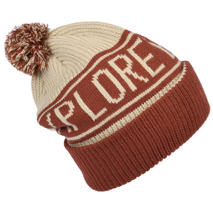 Bonnet à Pompon Retro TNF rouge-beige sable THE NORTH FACE