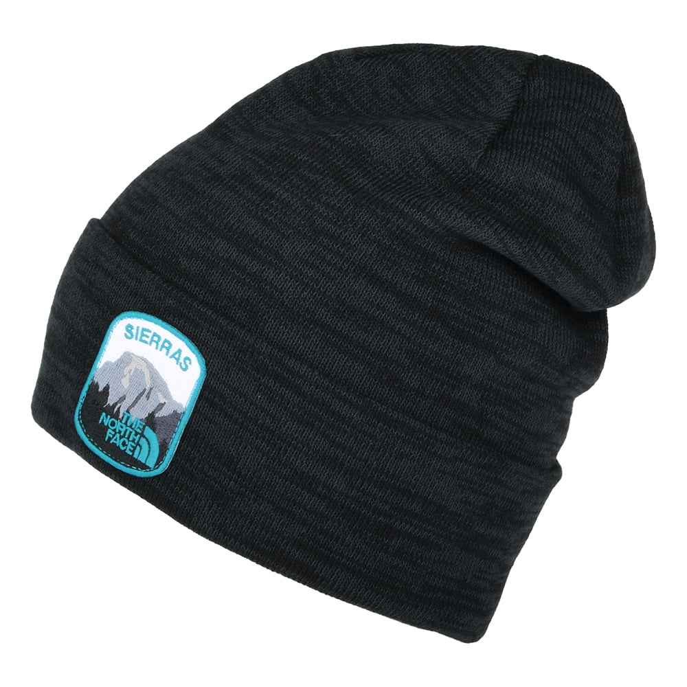Bonnet Embroidered Earthscape noir chiné THE NORTH FACE