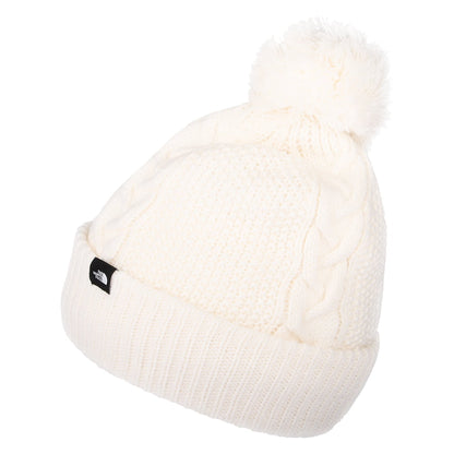 Bonnet à Pompon à Torsades Minna blanc THE NORTH FACE