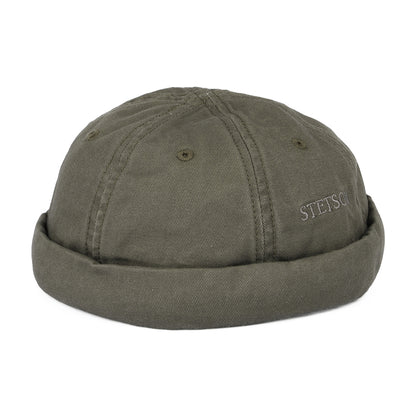 Bonnet Miki Breton en Coton olive STETSON