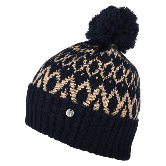 Bonnet à Pompon Shetland bleu marine JOULES