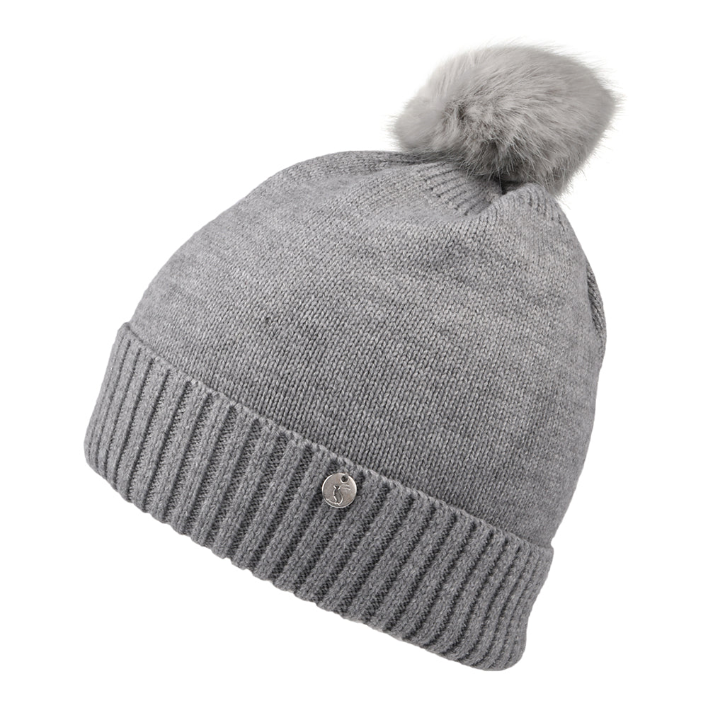 Bonnet à Pompon Libellule Stafford gris JOULES