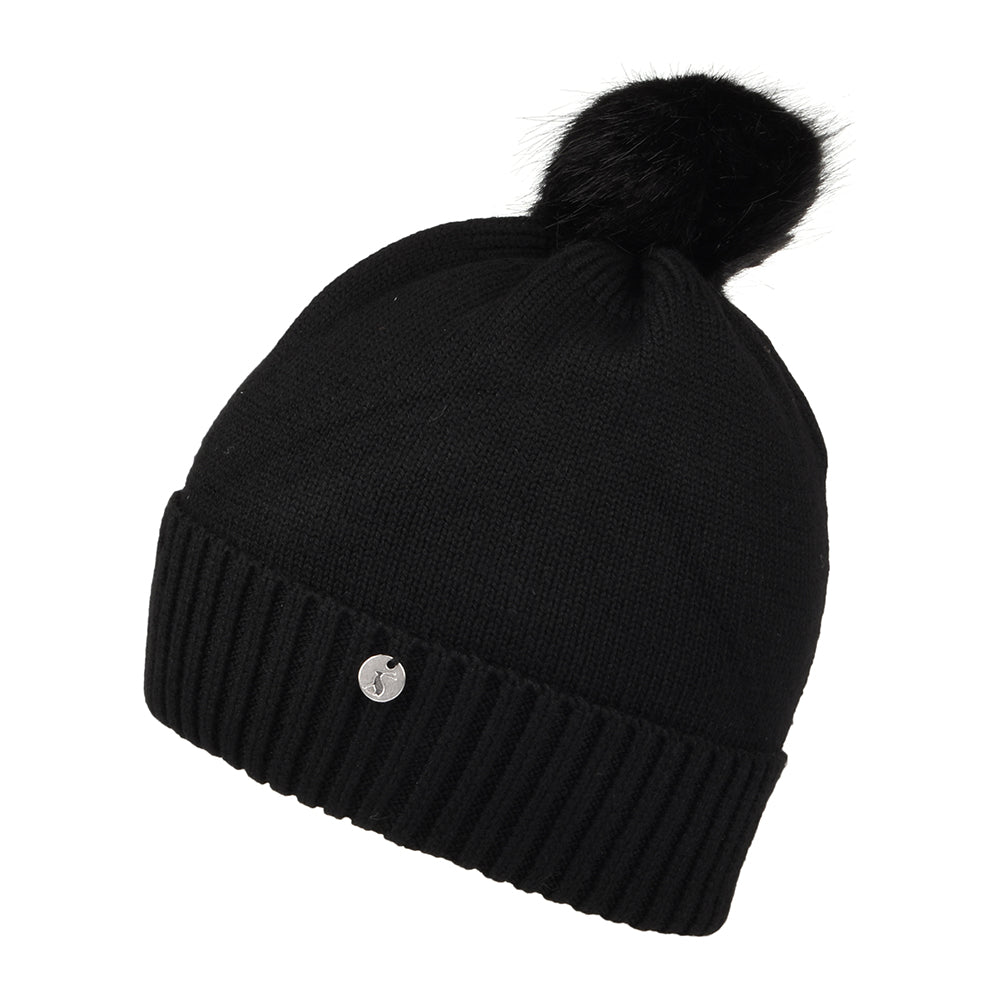Bonnet à Pompon Libellule Stafford noir JOULES