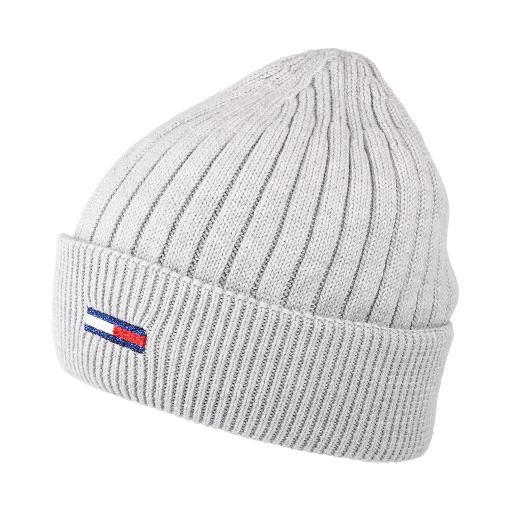 Bonnet Côtelé TJW Flag gris clair TOMMY HILFIGER