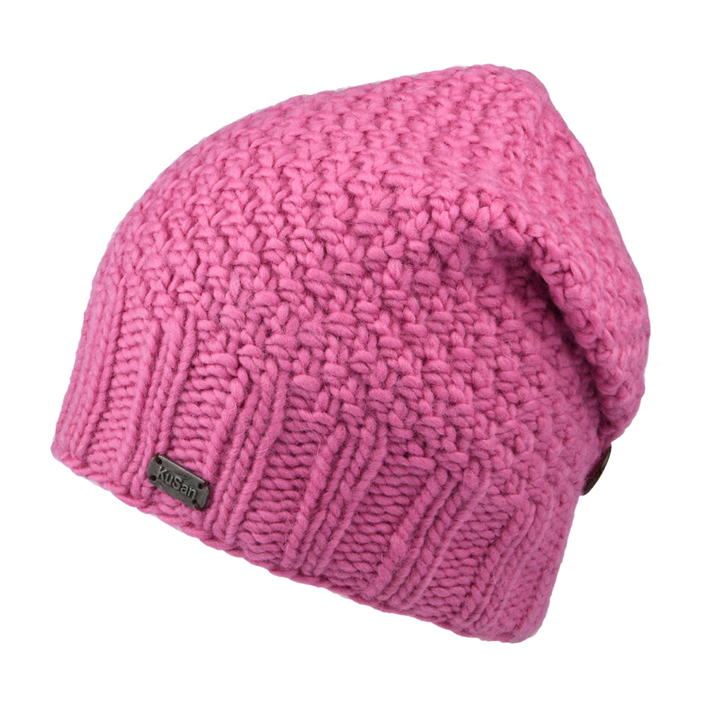 Bonnet Boutonné rose KUSAN