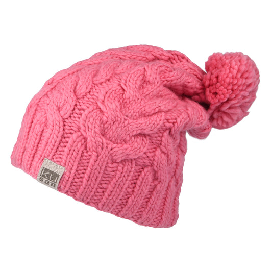 Bonnet à Pompon Long rose bonbon KUSAN