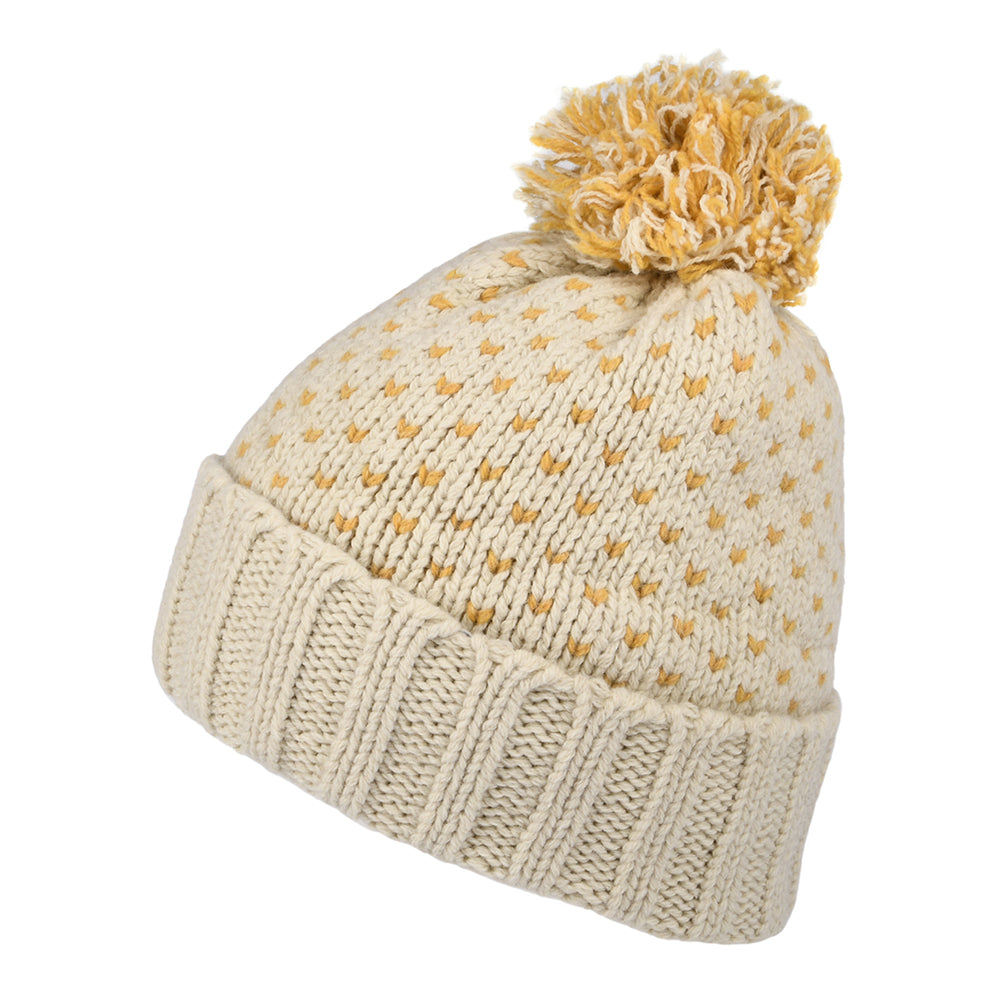 Bonnet à Pompon en Laine Recyclée Snowbelle naturel PATAGONIA