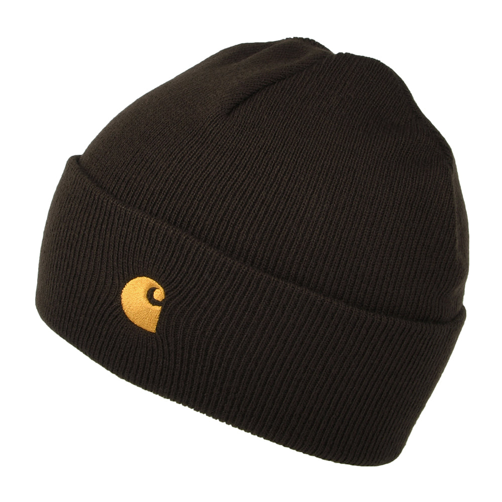 Bonnet à Revers Chase marron foncé CARHARTT WIP