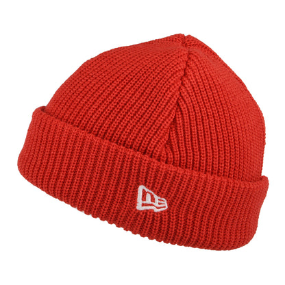 Bonnet Côtelé à Revers Court rouge NEW ERA