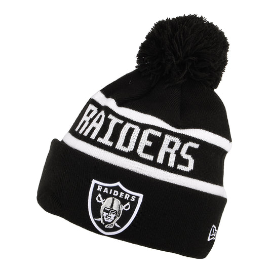 Bonnet à Pompon NFL Jake Cuff Las Vegas Raiders noir-blanc NEW ERA