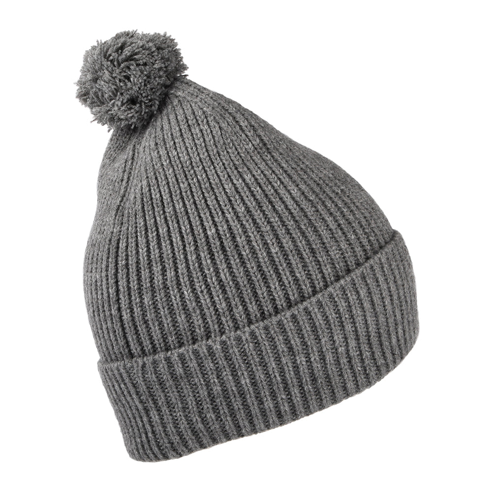 Bonnet à Pompon Recyclé TNF Logo Box Pom gris chiné THE NORTH FACE