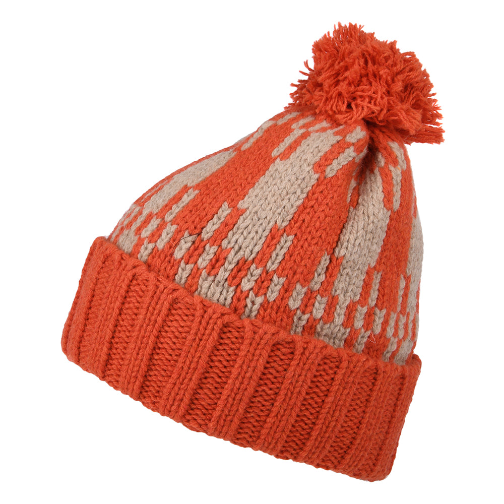 Bonnet à Pompon en Laine Recyclée Snowbelle orange PATAGONIA