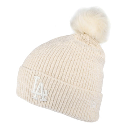 Bonnet à Pompon Femme MLB Chenille Bobble L.A. Dodgers crème NEW ERA