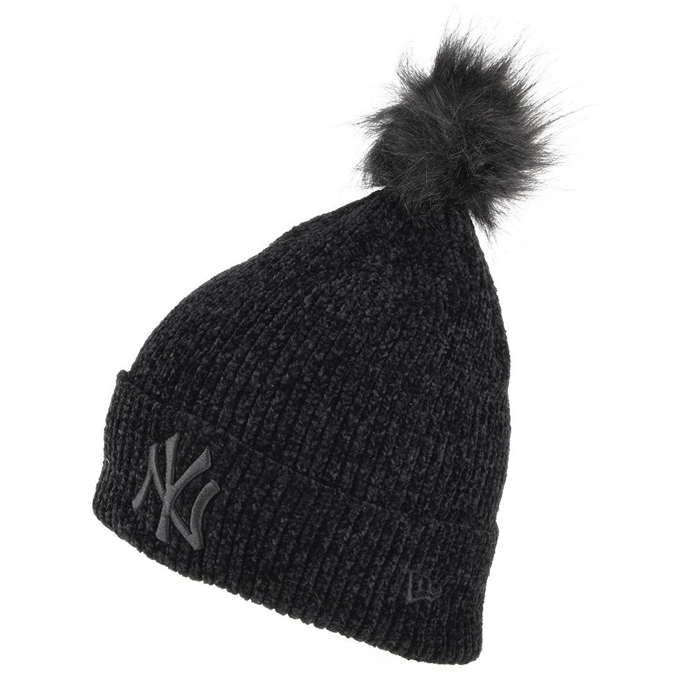 Bonnet à Pompon Femme MLB Chenille Bobble New York Yankees noir NEW ERA