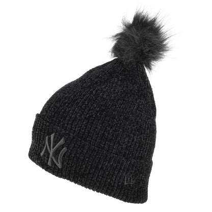 Bonnet à Pompon Femme MLB Chenille Bobble New York Yankees noir NEW ERA