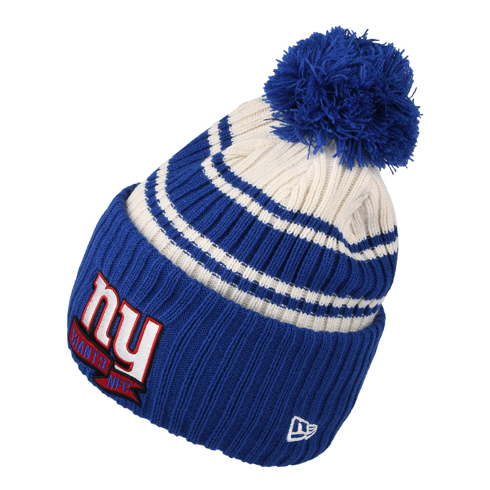 Bonnet à Pompon NFL Sideline Sport Knit New York Giants bleu-blanc NEW ERA
