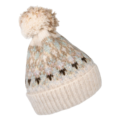 Bonnet à Pompon Recyclé Renaa crème-multi BARTS