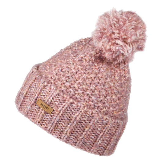 Bonnet à Pompon Grosse Maille Aitane rose BARTS