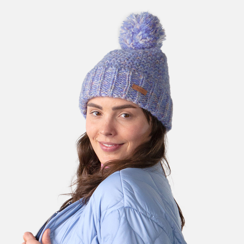Bonnet à Pompon Grosse Maille Aitane violet BARTS