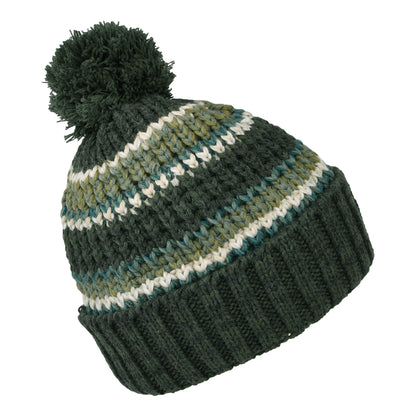 Bonnet à Pompon à Rayures Recyclé Goser vert militaire BARTS