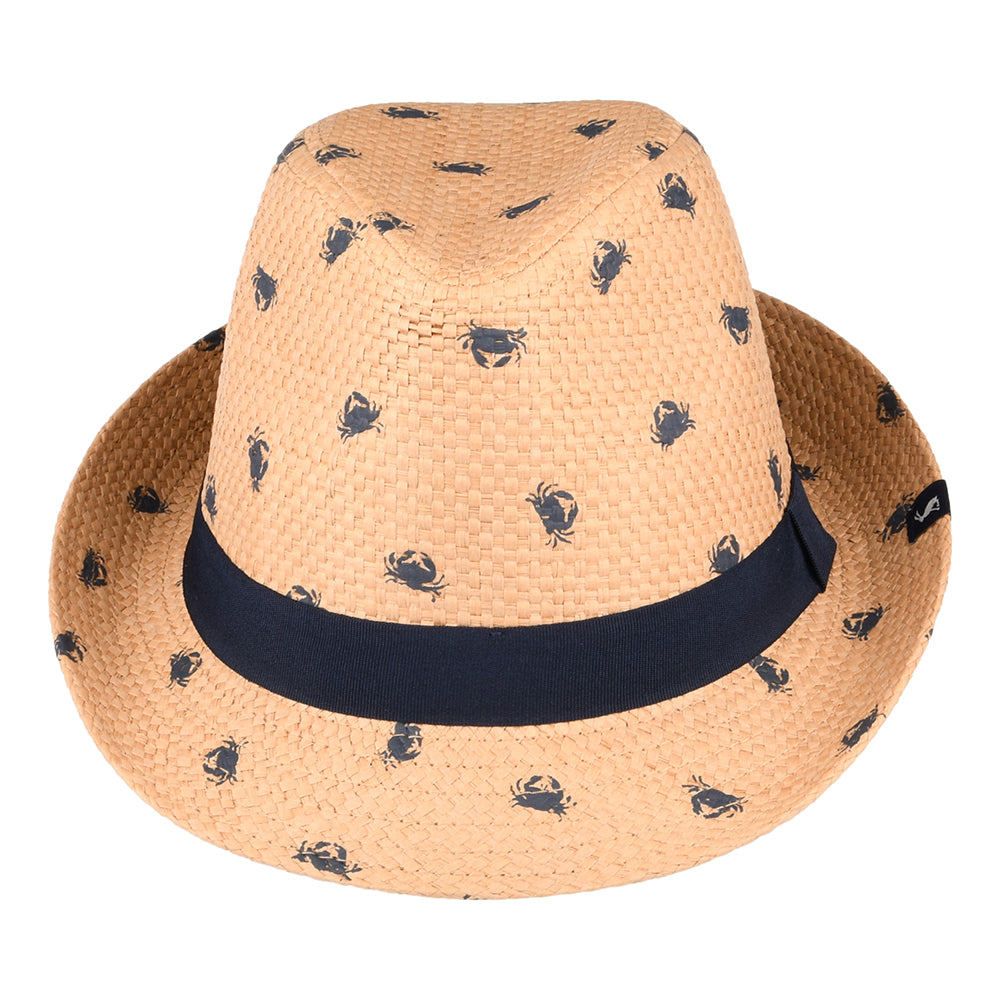 Chapeau Trilby Enfant Crabes Imprimés en Paille naturel JOULES