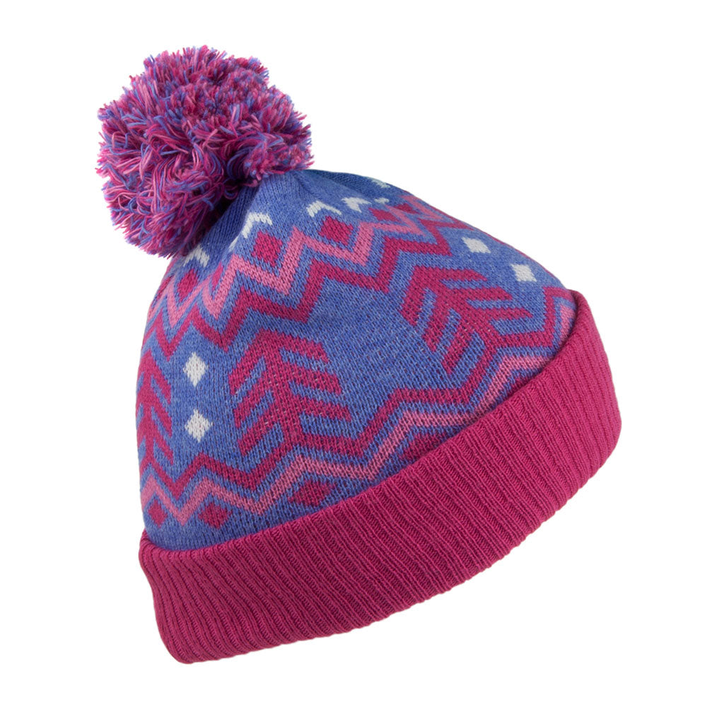 Bonnet à Pompon Enfant Jupiter rose-violet SUNDAY AFTERNOONS