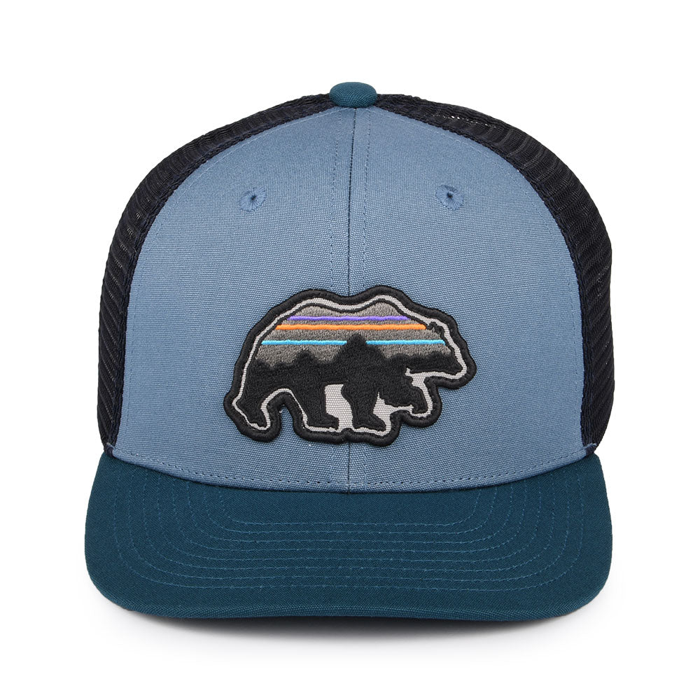 Casquette Trucker Enfant en Coton Bio Back for Good Bear bleu PATAGONIA