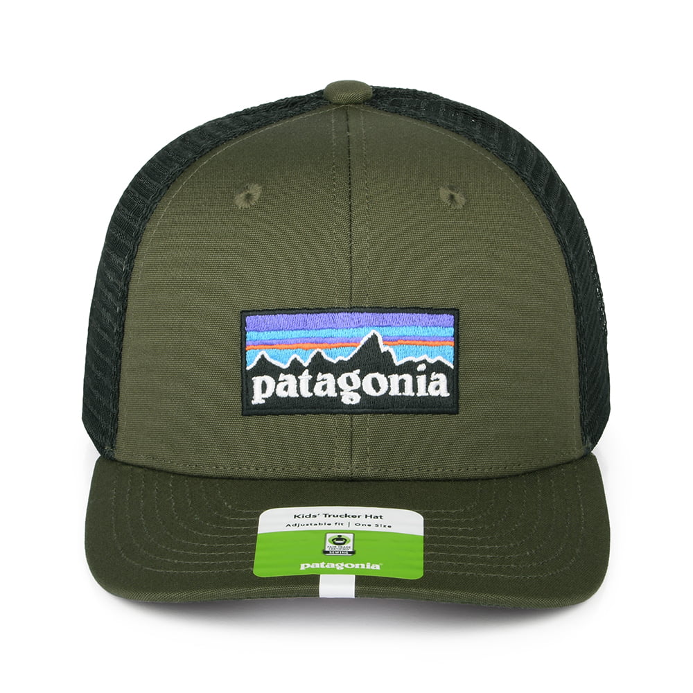 Casquette Trucker Enfant en Coton Bio P-6 Logo vert PATAGONIA