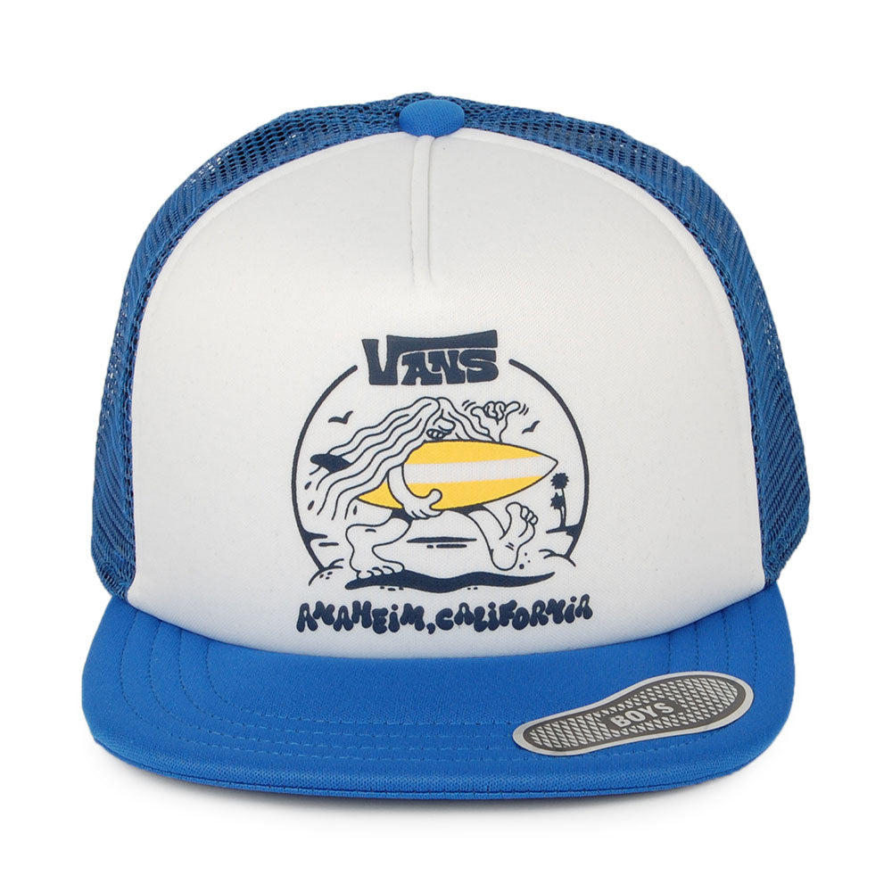Casquette Trucker Enfant Where's The Beach blanc-bleu roi VANS