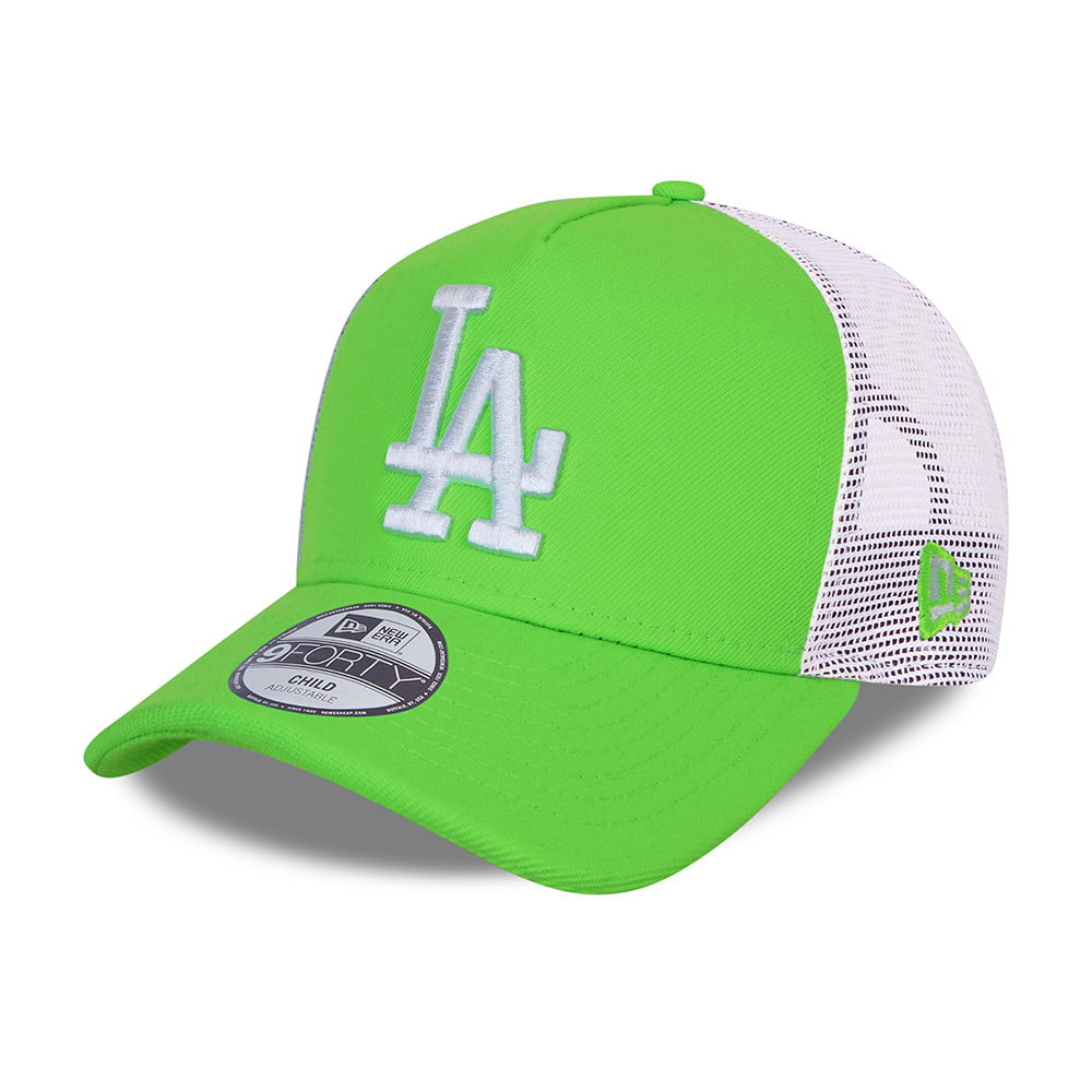 Casquette Trucker Enfant A-Frame MLB Tonal Mesh L.A. Dodgers vert fluo NEW ERA