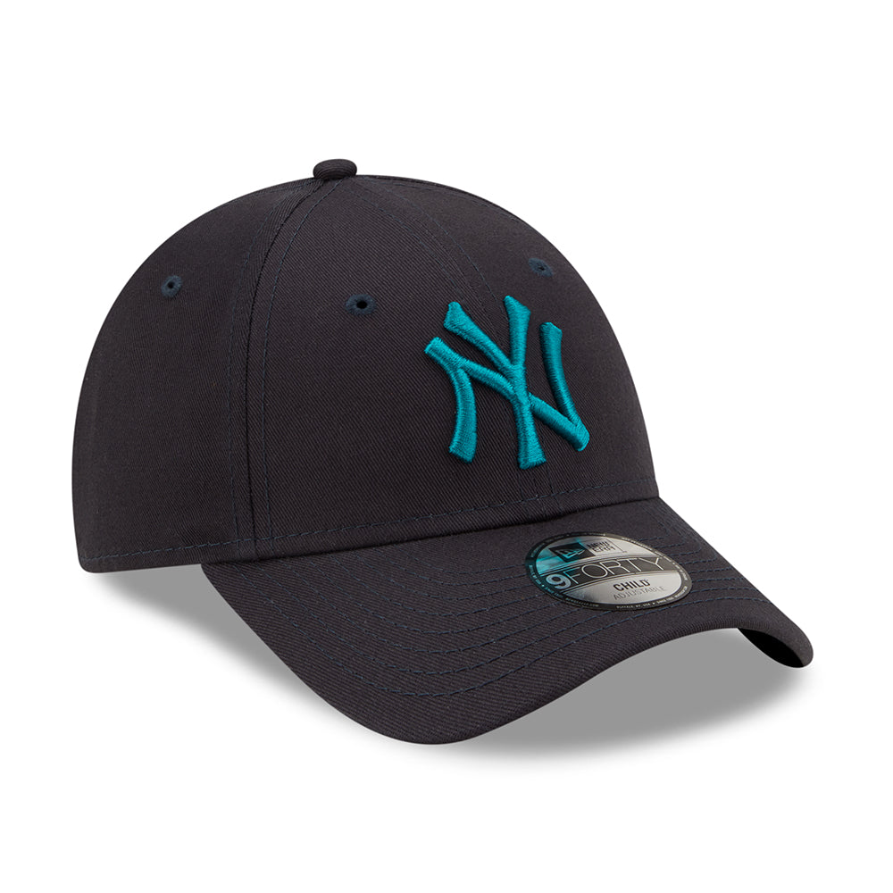 Casquette Enfant 9FORTY MLB League Essential New York Yankees bleu marine-bleu sarcelle NEW ERA