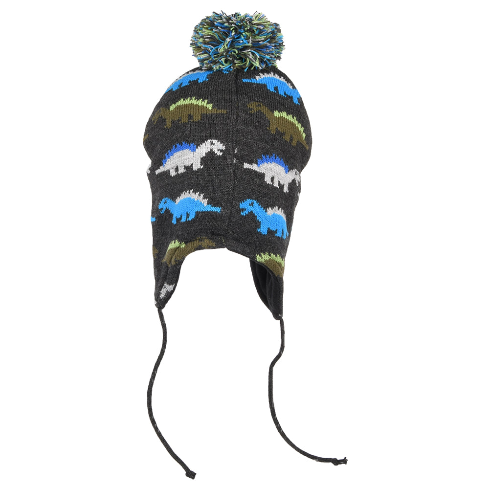Bonnet à Pompon Péruvien Dino gris SCALA