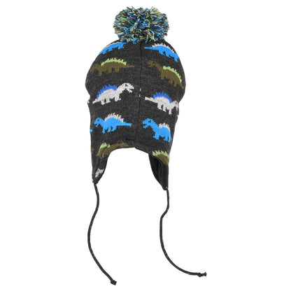 Bonnet à Pompon Péruvien Dino gris SCALA