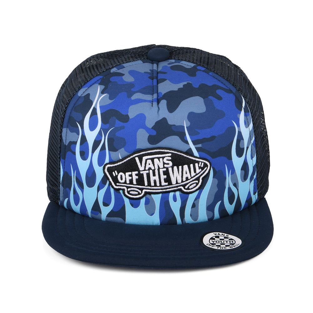 Casquette Trucker Enfant Classic Patch Flame bleu VANS