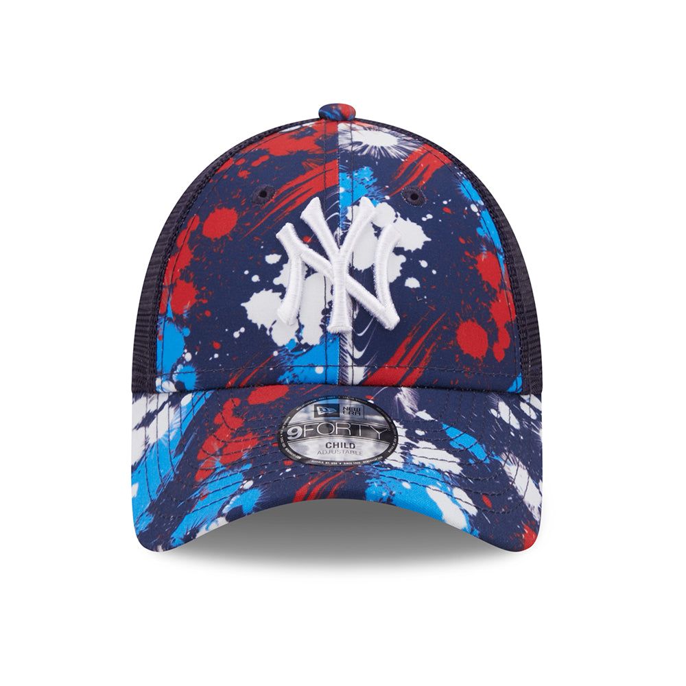 Casquette Trucker Enfant 9FORTY MLB Print New York Yankees noir-blanc NEW ERA