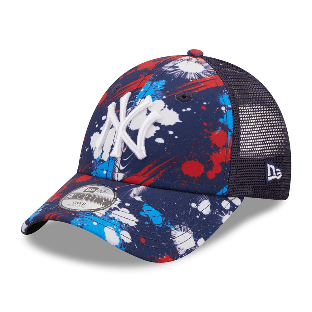 Casquette Trucker Enfant 9FORTY MLB Print New York Yankees bleu marine-blanc NEW ERA