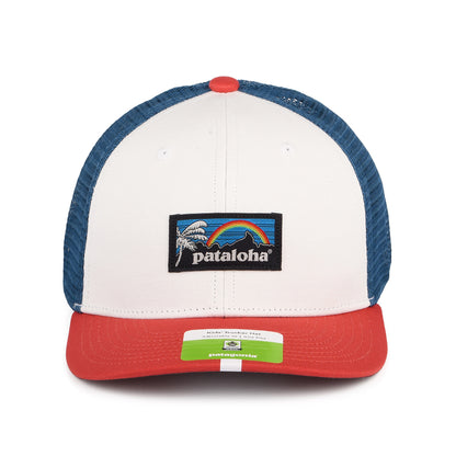 Casquette Trucker Enfant en Coton Bio Patalokahi Label blanc-rouge-bleu PATAGONIA