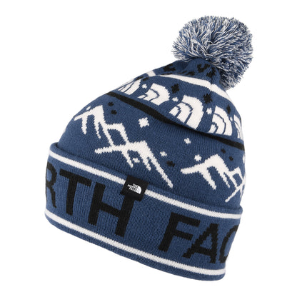 Bonnet à Pompon Enfant Ski Tuke bleu-blanc THE NORTH FACE