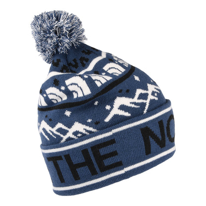 Bonnet à Pompon Enfant Ski Tuke bleu-blanc THE NORTH FACE