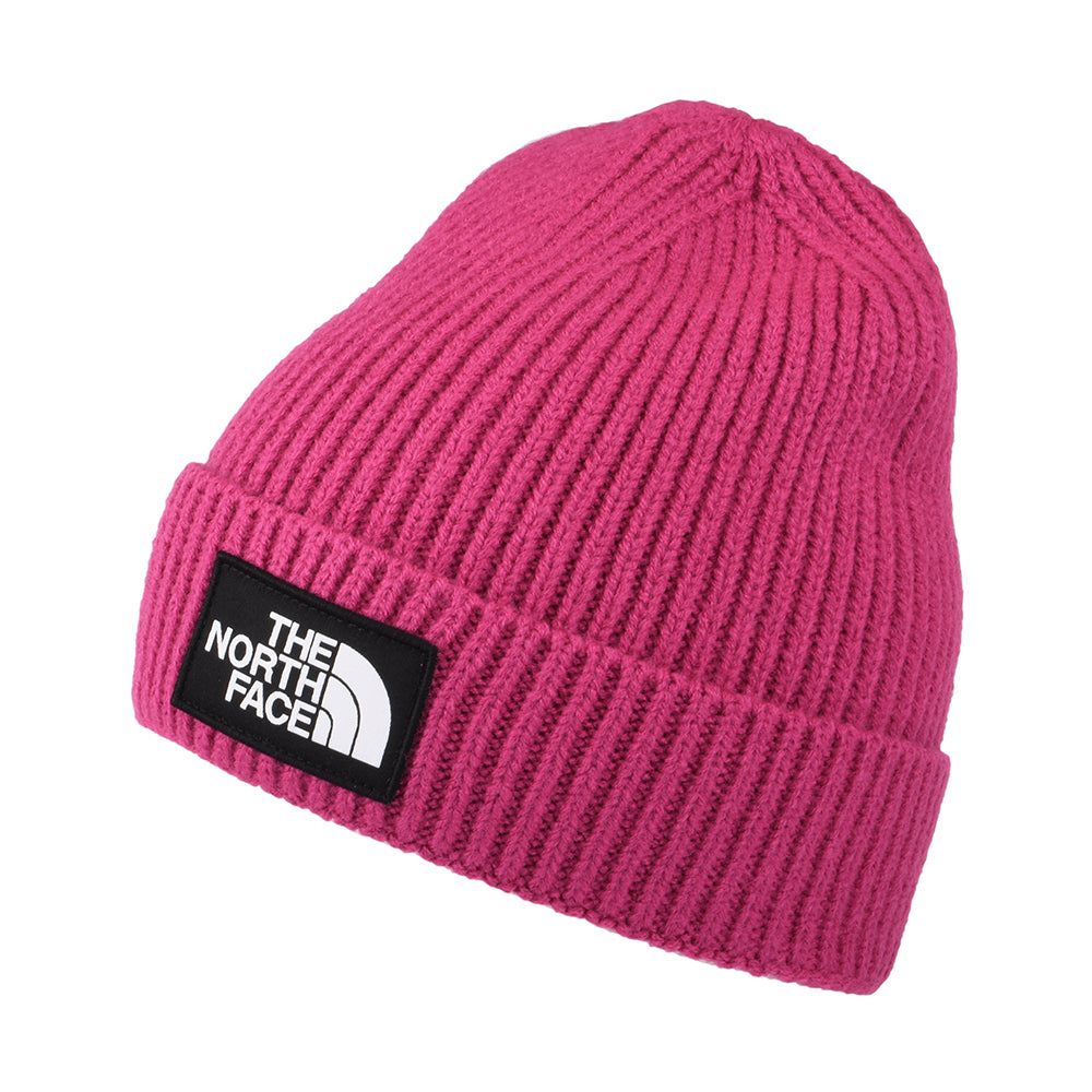 Bonnet Enfant à Revers TNF Box Logo fuchsia THE NORTH FACE