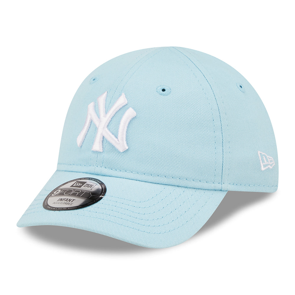 Casquette Bébé 9FORTY MLB League Essential New York Yankees bleu clair-blanc NEW ERA