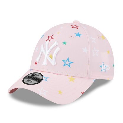 Casquette Enfant 9FORTY MLB Star AOP New York Yankees rose-blanc NEW ERA