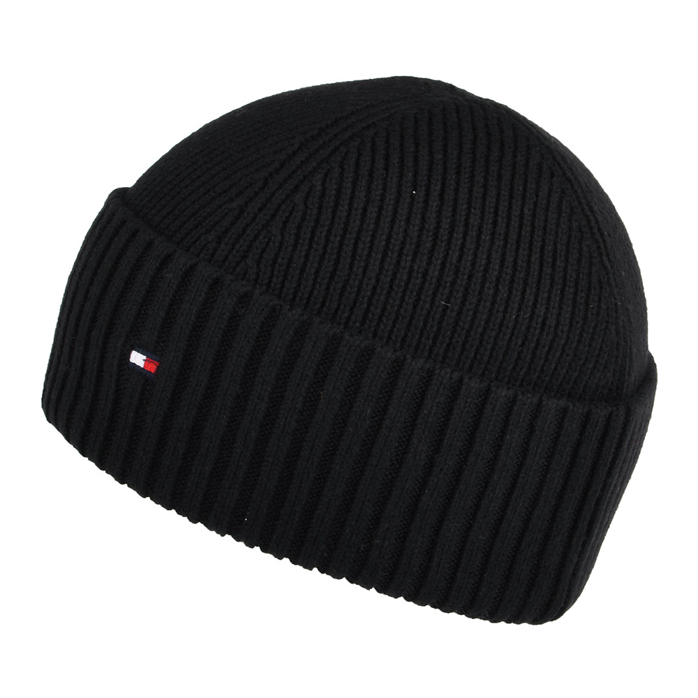 Bonnet Marin en Cotton et Cachemire Flag noir TOMMY HILFIGER