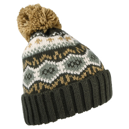Bonnet à Pompon Fair Isle mousse FAILSWORTH