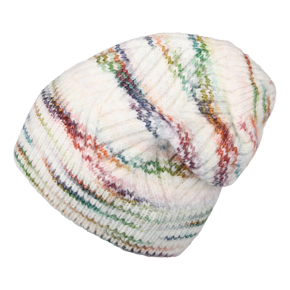 Bonnet Long Tricot blanc cassé-multi SEEBERGER